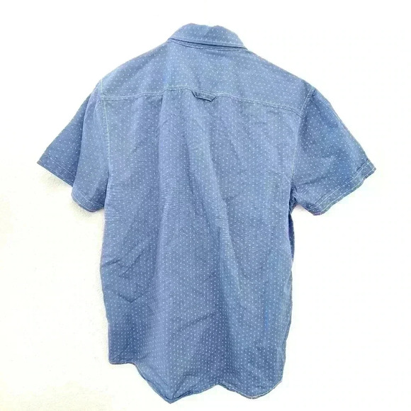 1901 Dress Shirt Small Blue Short Sleeve Pattern 100% Cotton - Picture 2 of 5